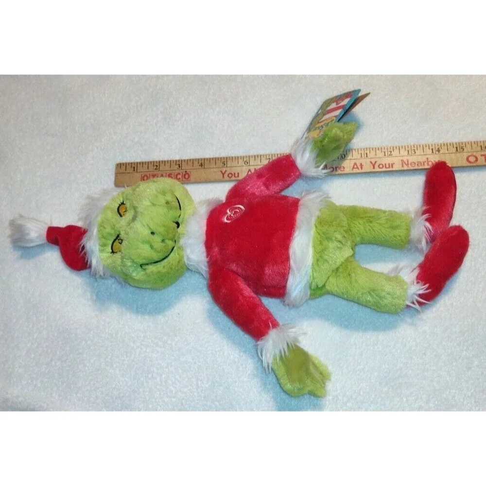 Aurora Grinch Santa Claus Stuffed Plush Toy # 15900 w/ Paper Tag 15 inches